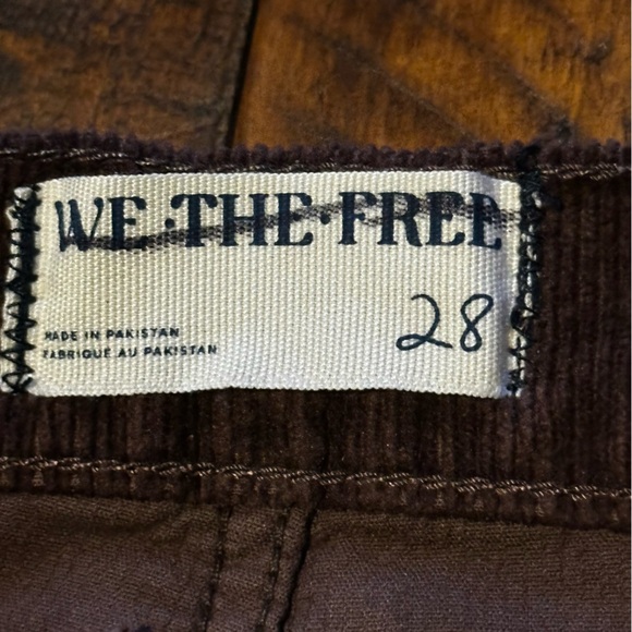 NWT We The Free Risk Taker Cord Straight Leg in Chocolate Truffle Sz 28 - Picture 12 of 16